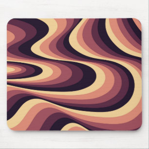 Mousepad Design de espiral abstrato púrpura, rosa e bege