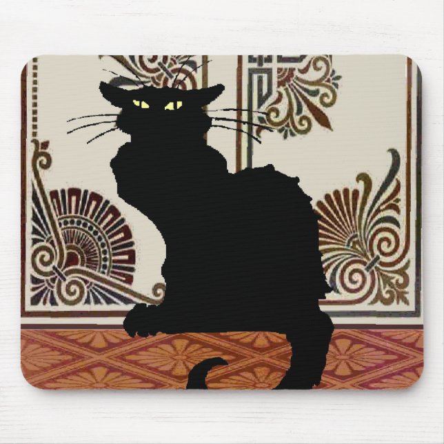 Mousepad Design de Estilo Gótico Preto, Bate-papo (Frente)