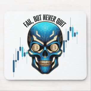 Mousepad Design de Fantasia Cripto Btc Motivação Azul