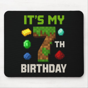 Mousepad Design de festa de aniversário infantil gamer pixe