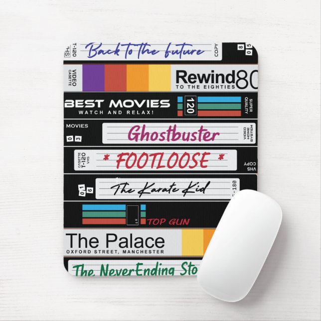 Mousepad Design de Filme VHS Retroativo (Com mouse)