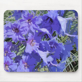 Mousepad Design de flor de Larkspur azul num bocal