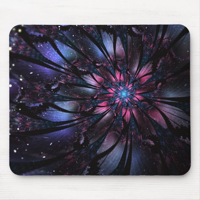 Mousepad design de flor fractal abstrato. (Frente)