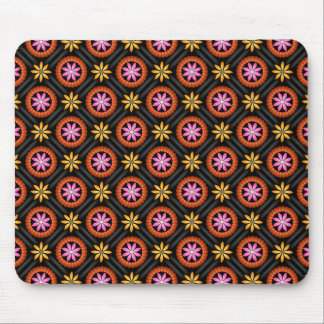Mousepad Design de Flor Moderno sobre fundo preto