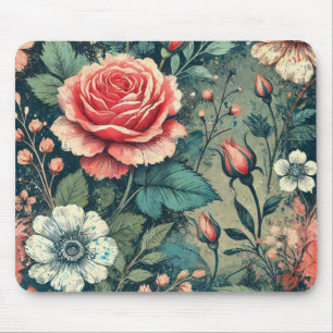 Mousepad design de florescência de abstrato rosa de