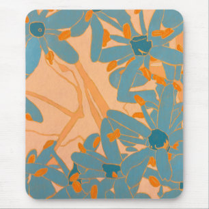 Mousepad Design de Folhas Contemporâneo em Pêssego