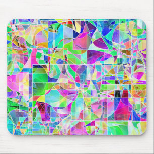 Mousepad design de fragmentos coloridos fofos