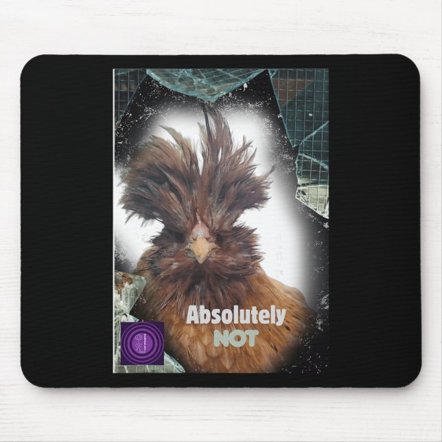 Mousepad Design de Frango Nada Engraçado Sarcástico L At (Frente)