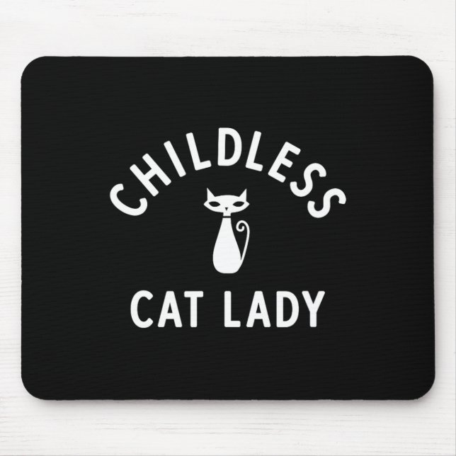 Mousepad Design De Gata Sem Fios Com Lu De Gato Retro (Frente)