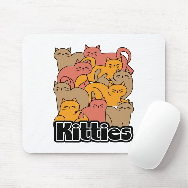 Mousepad Design de Gatinho de  bonitos - Arte de gatos ador (Com mouse)