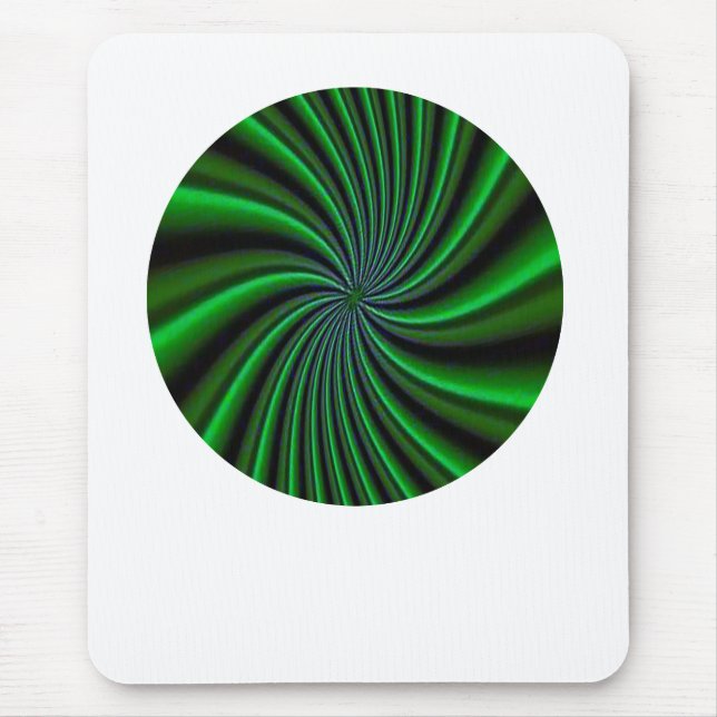 Mousepad Design de giro verde giratório (Frente)