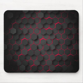 Mousepad Design de Hexágono Moderno de Profundidade Geométr