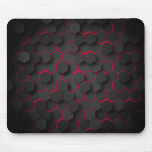 Mousepad Design de Hexágono Moderno de Profundidade Geométr