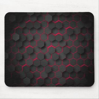 Mousepad Design de Hexágono Moderno de Profundidade Geométr