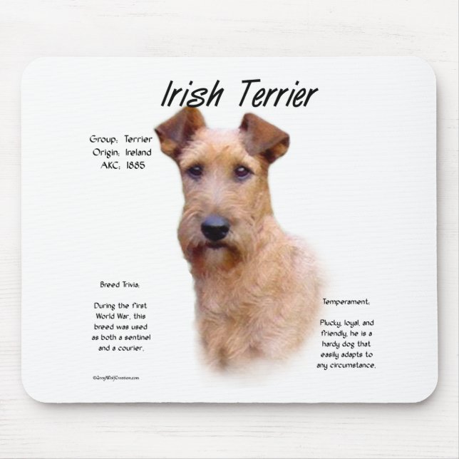 Mousepad Design de História de Terrier irlandês (Frente)
