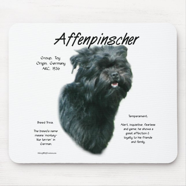 Mousepad Design de História do Affenpinscher (Frente)