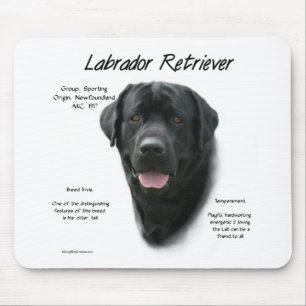 Mousepad Design de História do Labrador Retriever (preto)