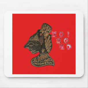 Mousepad Design de Hohoho na canvas Vermelha da Indonésia S