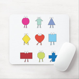 Mousepad Design de Ilustração de Caracteres de Forma de C