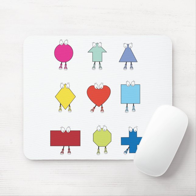 Mousepad Design de Ilustração de Caracteres de Forma de Cut (Com mouse)