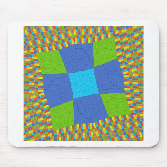 Mousepad Design de Impressão de Arte Ciana Azul Belo e Belo (Frente)