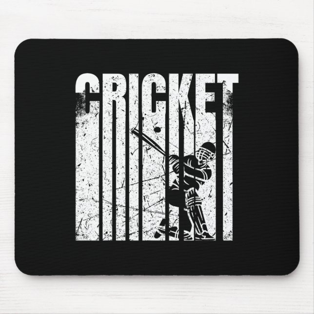 Mousepad Design de jogador de críquete retrô (Frente)