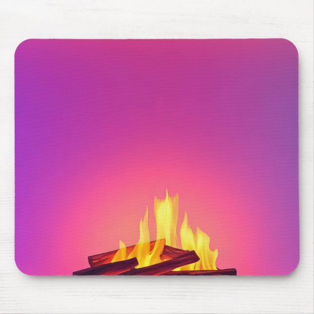 Mousepad Design de lareira rosa (Frente)