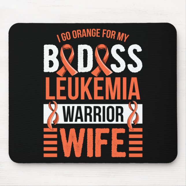 Mousepad Design de Leucemia Aml Masculina Para Um Marido De (Frente)