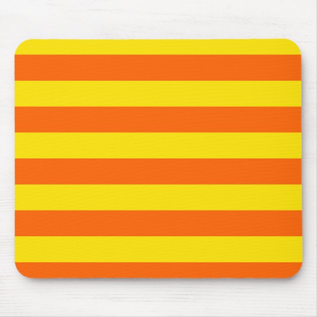 Mousepad Design de Listras Laranja Amarelo (Frente)