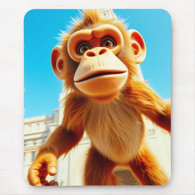 Mousepad Design de Macaco (Frente)