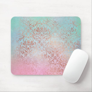 Mousepad Design de mármore rosa do Aqua