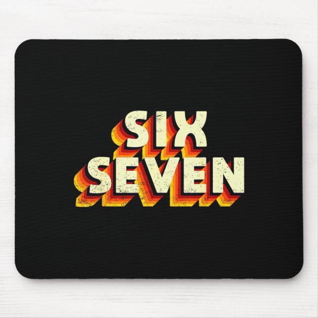 Mousepad Design de Meme Divertido Seis Sete 6 7  (Frente)
