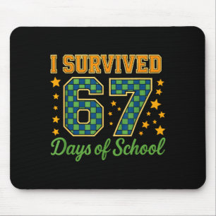 Mousepad Design de Meme Escolar Engraçado 67 _ Sobrevivi 67