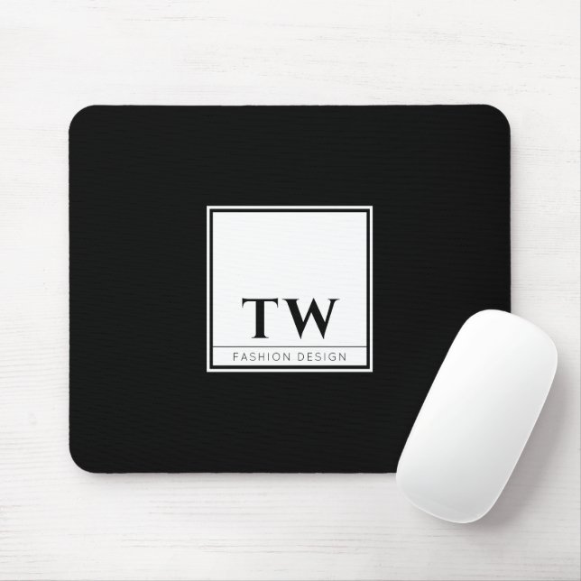 Mousepad Design de Moda Preto (Com mouse)
