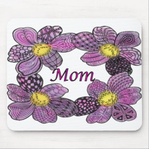Mousepad Design de MOM rabiscado com ventilador roxo
