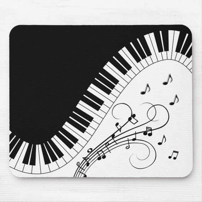Mousepad Design de Música do Teclado Piano (Frente)