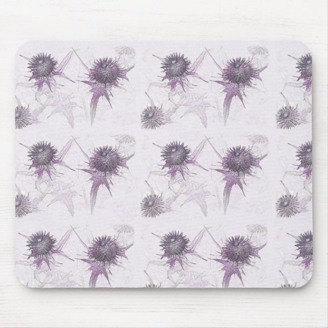 Mousepad design de natureza cardo roxo (Frente)