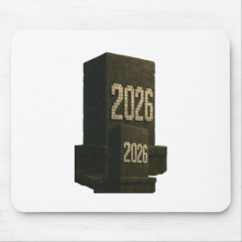 Mousepad Design de Número 3D para Ano Novo 2026
