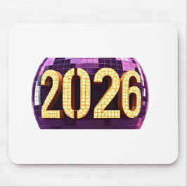 Mousepad Design de Número 3D para Ano Novo 2026