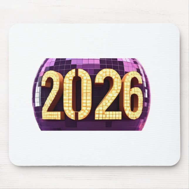 Mousepad Design de Número 3D para Ano Novo 2026 (Frente)
