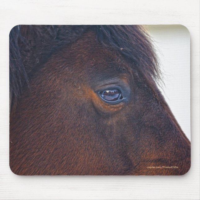 Mousepad Design de Olhos de Cavalo Bonito do Amante de Cava (Frente)