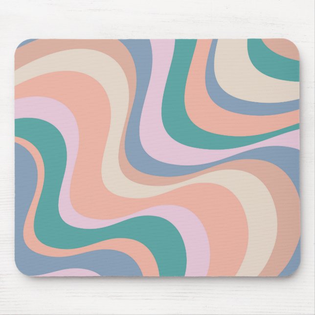 Mousepad Design de ondas retrorreflectoras modernas multico (Frente)