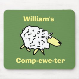 Mousepad Design de ovelha, comp-ewe-ter!