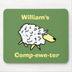 Mousepad Design de ovelha, comp-ewe-ter!