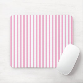 Mousepad Design de padrão de listra vertical rosa branco