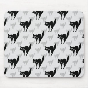 Mousepad Design de Padrão de Silhueta de Sombra de Gato Pre