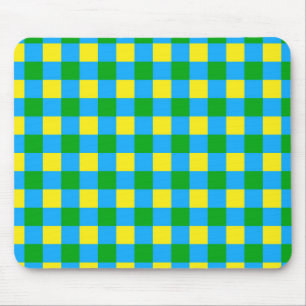 Mousepad Design de Padrão de Xadrez de Verificação Amarelo