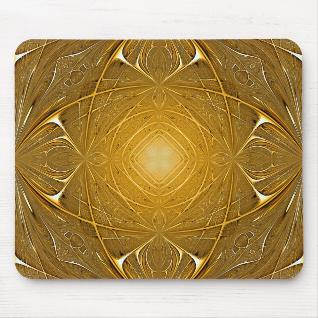 Mousepad design de padrão Dourado de metal (Frente)