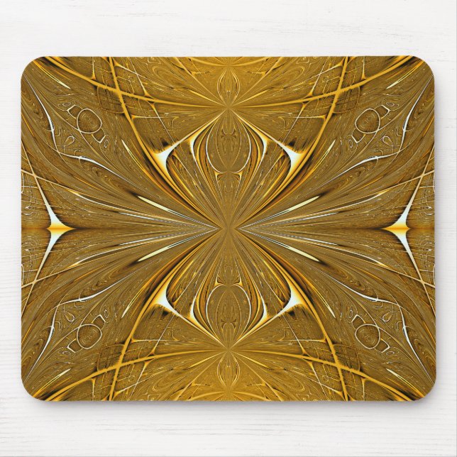 Mousepad Design de Padrão Dourado de Metal Faux (Frente)
