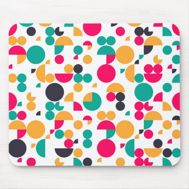 Mousepad Design de padrão geométrico colorido (Frente)